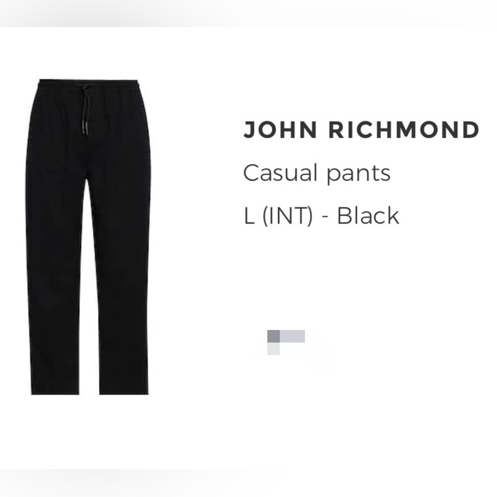 John Richmond Black Jogger Sweatpants Relaxed Fit